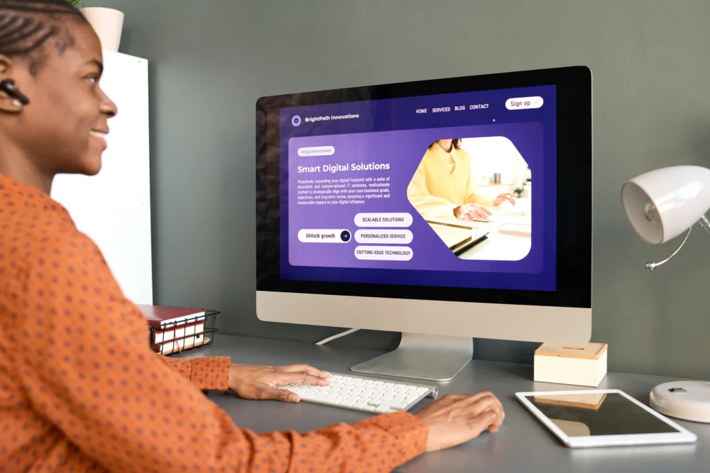 Bouton call-to-action clair et visible pour améliorer la conversion sur un site web