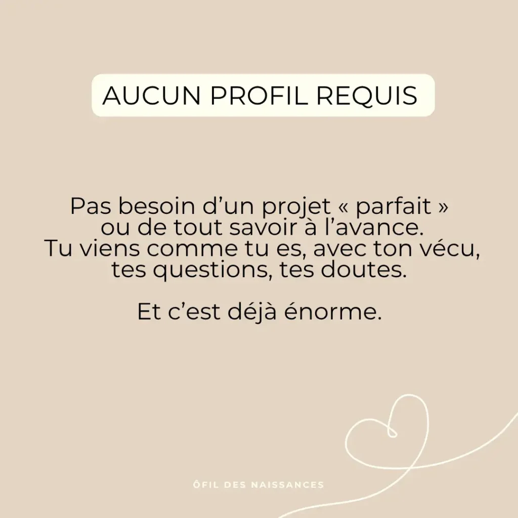 Publication Instagram d’une doula avec un message de soutien à une jeune maman