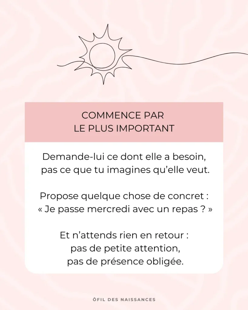 Exemple de visuel Instagram pour accompagnement post-partum