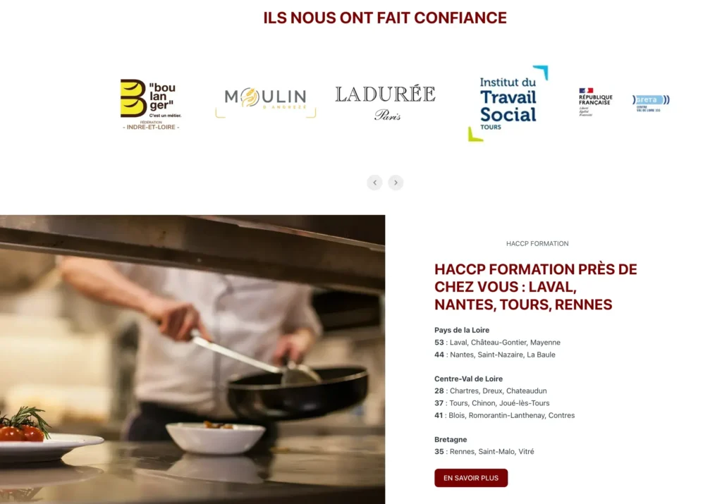 techniques SEO appliquées à un site WordPress de formation HACCP