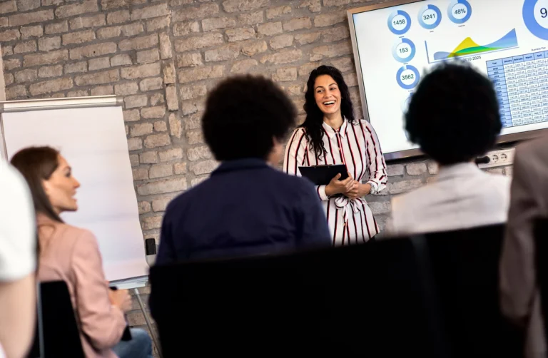 Slide PowerPoint avec storytelling et appel à l'action