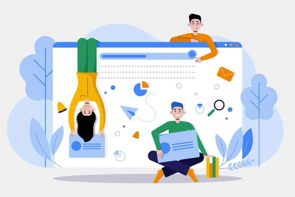 Exemple de mise en page de services sur un site vitrine WordPress