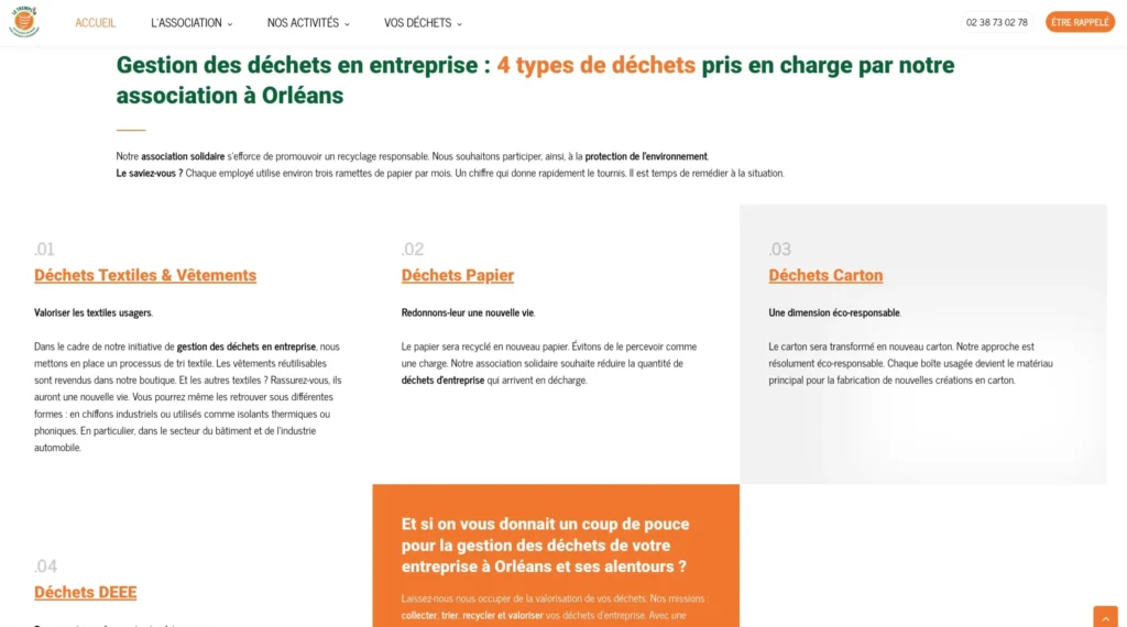 Processus de recyclage écologique des déchets par l’association Le Tremplin
