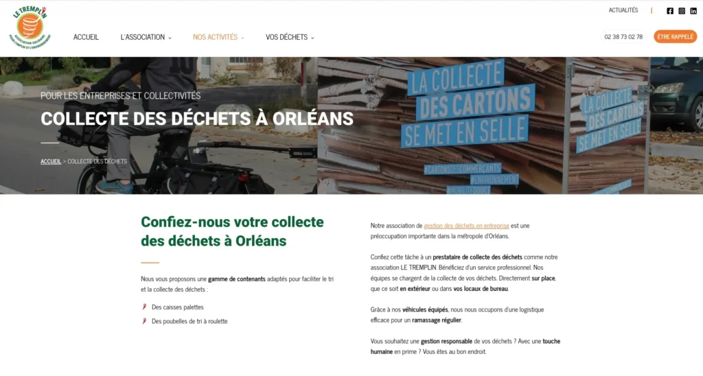 Équipe administrative Le Tremplin pour le suivi et la conformité des déchets
