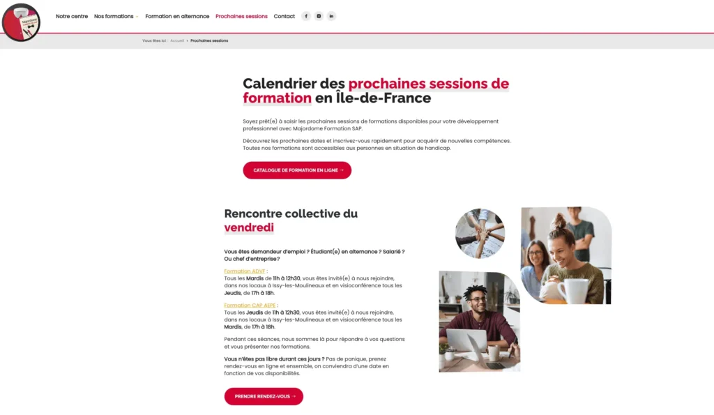 Formateur accompagnant un stagiaire Responsable de Secteur à Majordome Formation SAP
