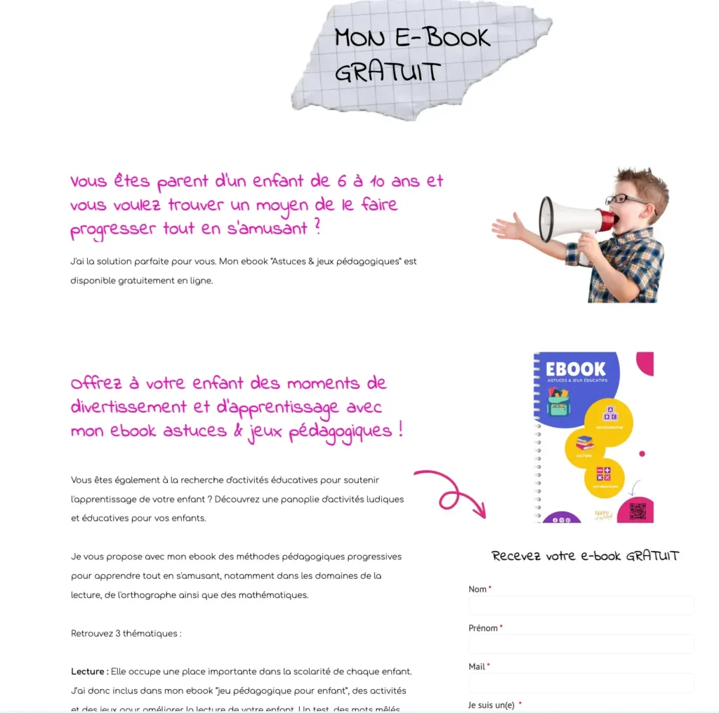 Visuel de ressources éducatives pour enfants avec Dys, TDAH et autisme, offrant des solutions personnalisées d'accompagnement.