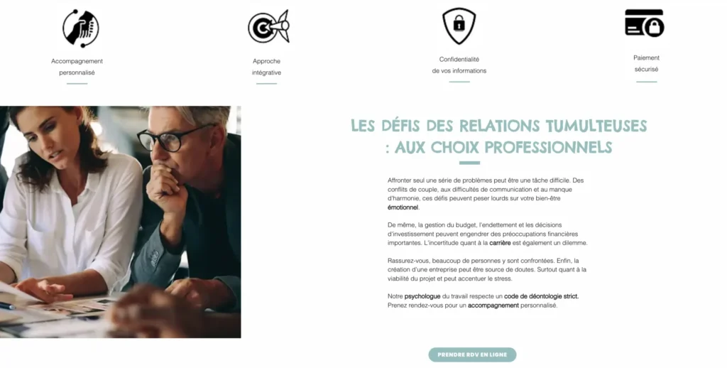 Site Wix optimisé SEO pour psychologues et astrologues