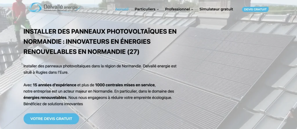 Delvallé energie page accueil
