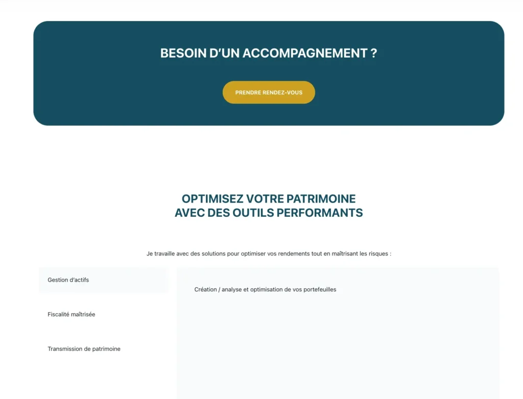 Création d'un Site Web Performant pour Conseiller Financier