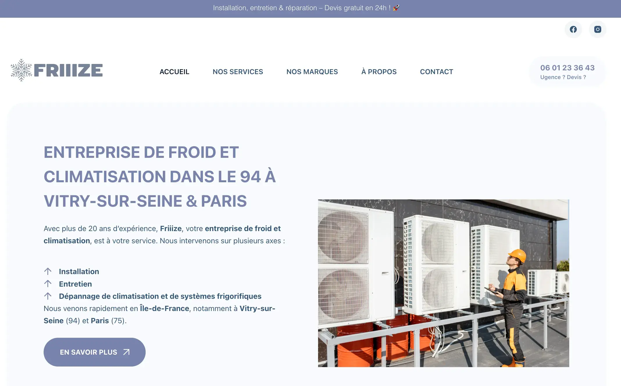 Création site professionnel Friiize