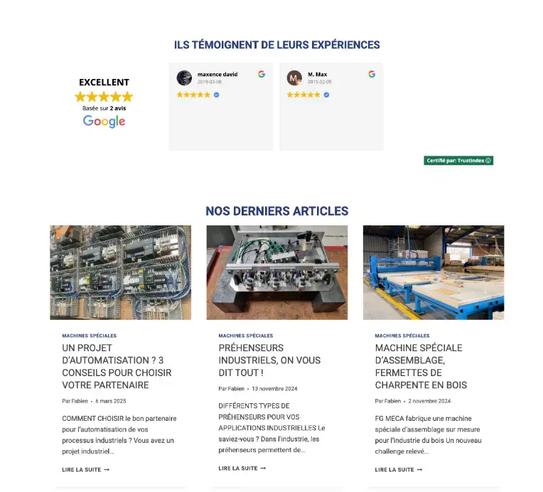 Optimisation SEO : Refonte de sites WordPress pour ingénierie mécanique