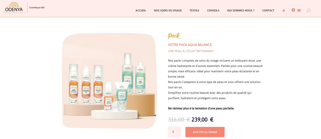 Descriptions produits naturelles et engageantes Odenya