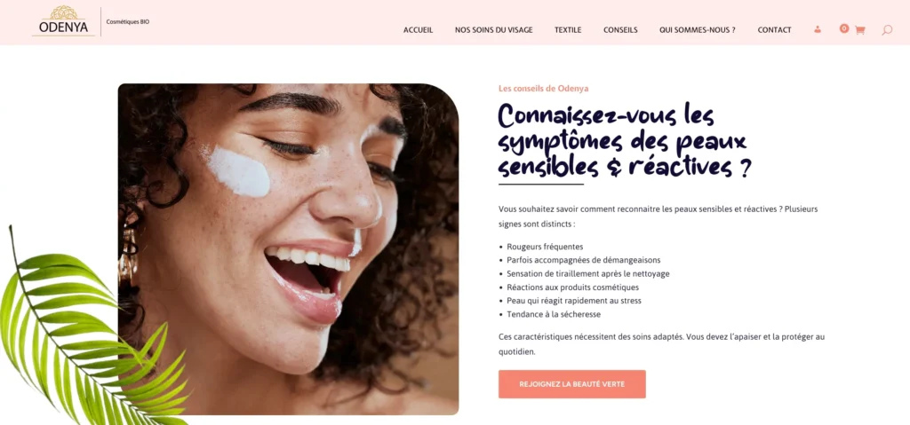 Conseils beauté Odenya pour peaux sèches