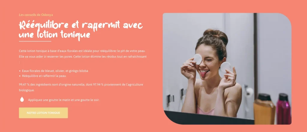 Soins bio Odenya pour peaux sensibles