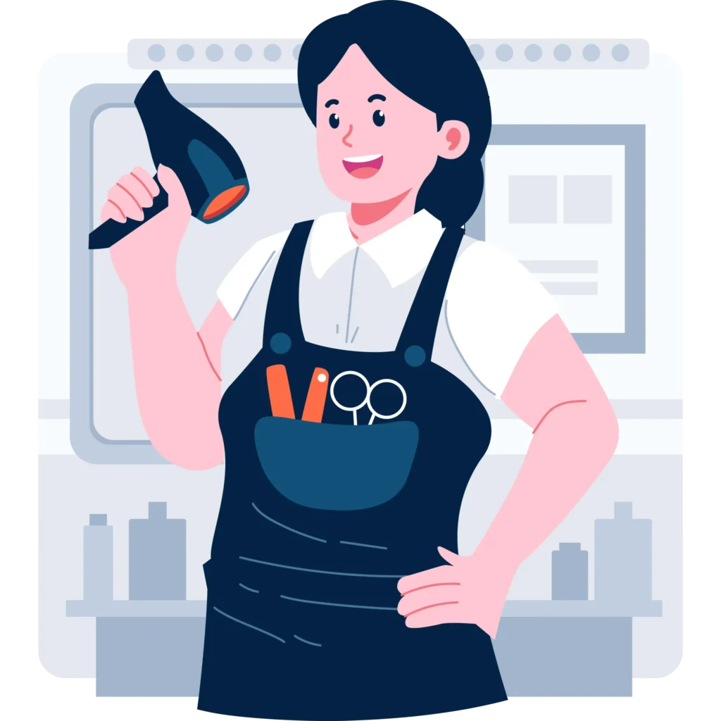 Exemple d’agenda en ligne pour salon de coiffure sur site Wix