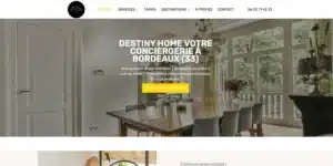 Analyse complète du site de conciergerie Destiny Home à Bordeaux