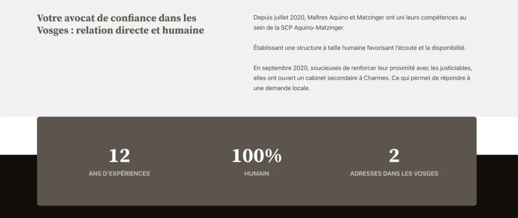 Optimisation SEO site WordPress cabinet d’avocats Vosges