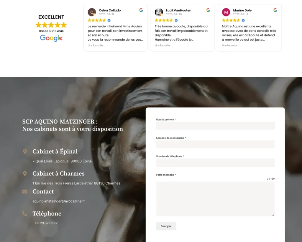 modernisation de site internet avocat Vosges