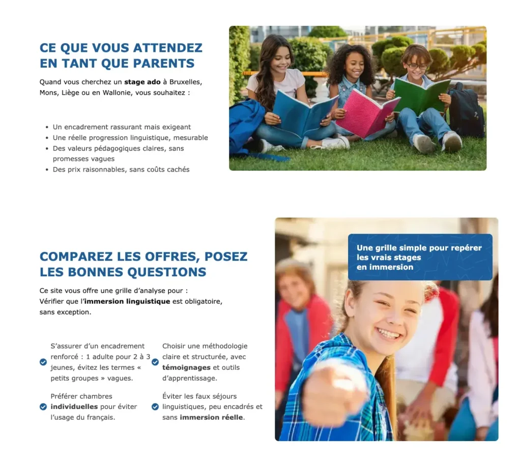 Belgique Enfant apprenant l’anglais