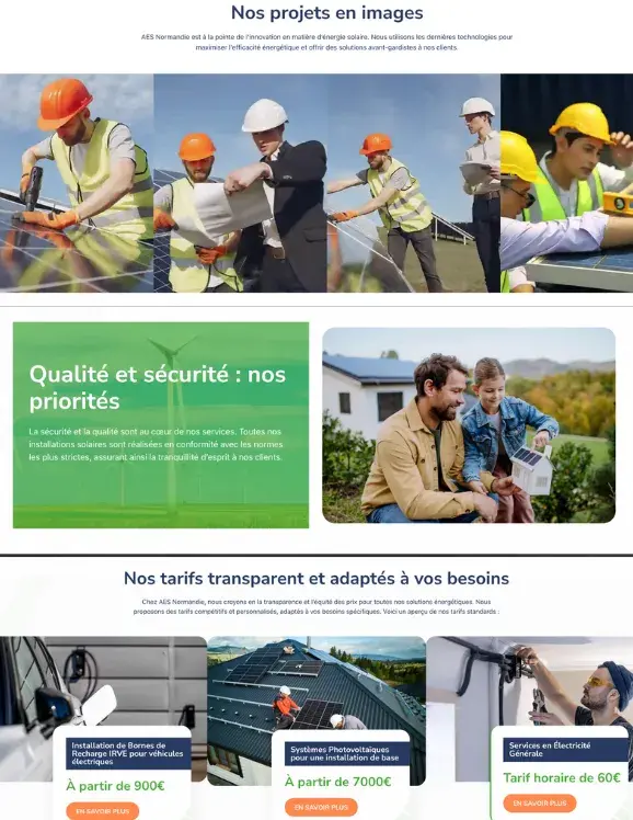 Wordpress site internet électricien artisan