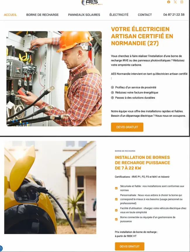 Refonte du site wordpress aes normandie
