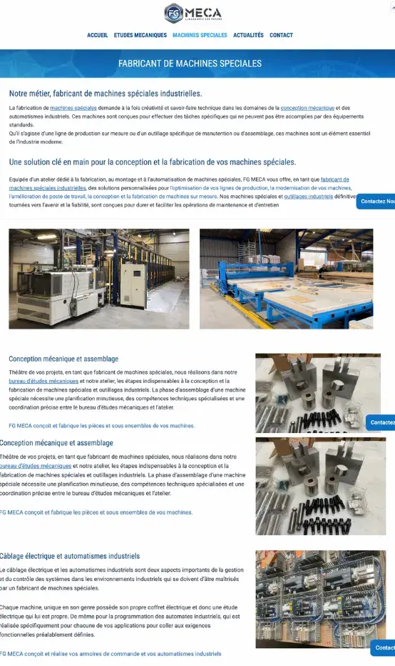 FG MECA refonte de site