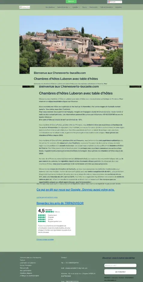 Refonte de site wordpress logement vacances