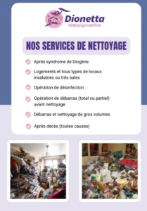 Technicien DIONETTA en action pour nettoyage extrême d’un logement