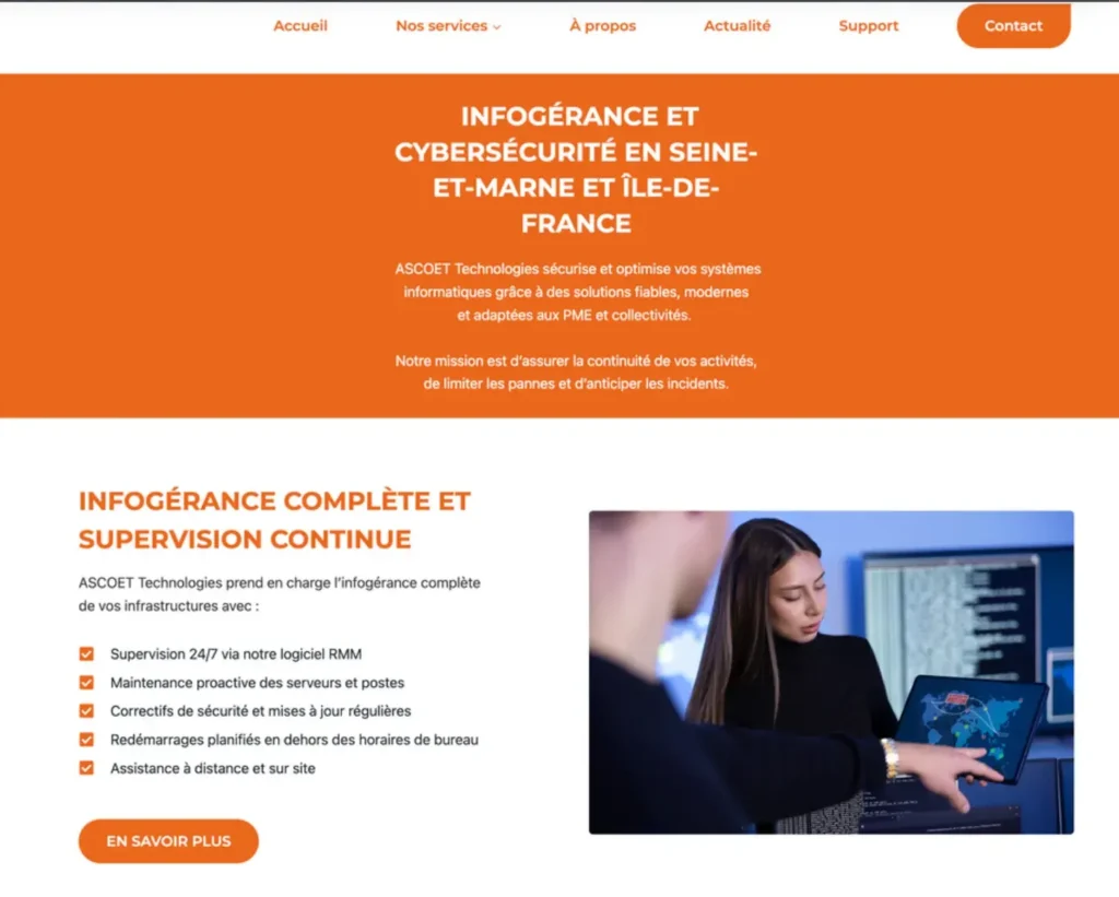 Spécialiste Asolet analysant la sécurité