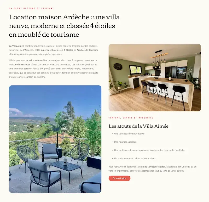 WordpressLocation de vacances Ardèche