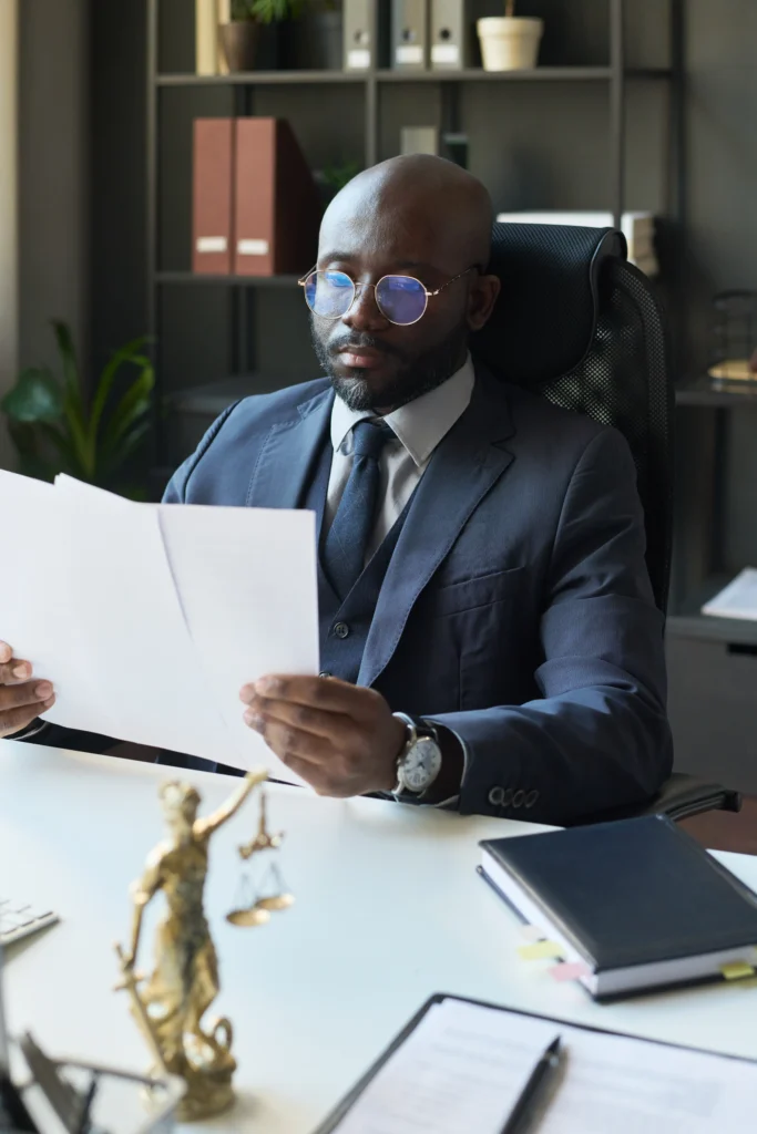 Maquette de site web pour avocat présentant les domaines d’intervention