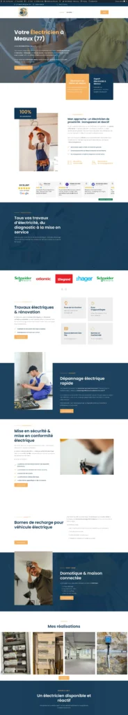 dépannage électrique seine et marne création site internet