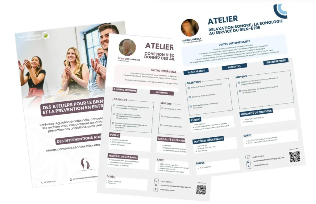 Fichiers prêts imprimeur : PDF HD, CMJN, fonds perdus, traits de coupe