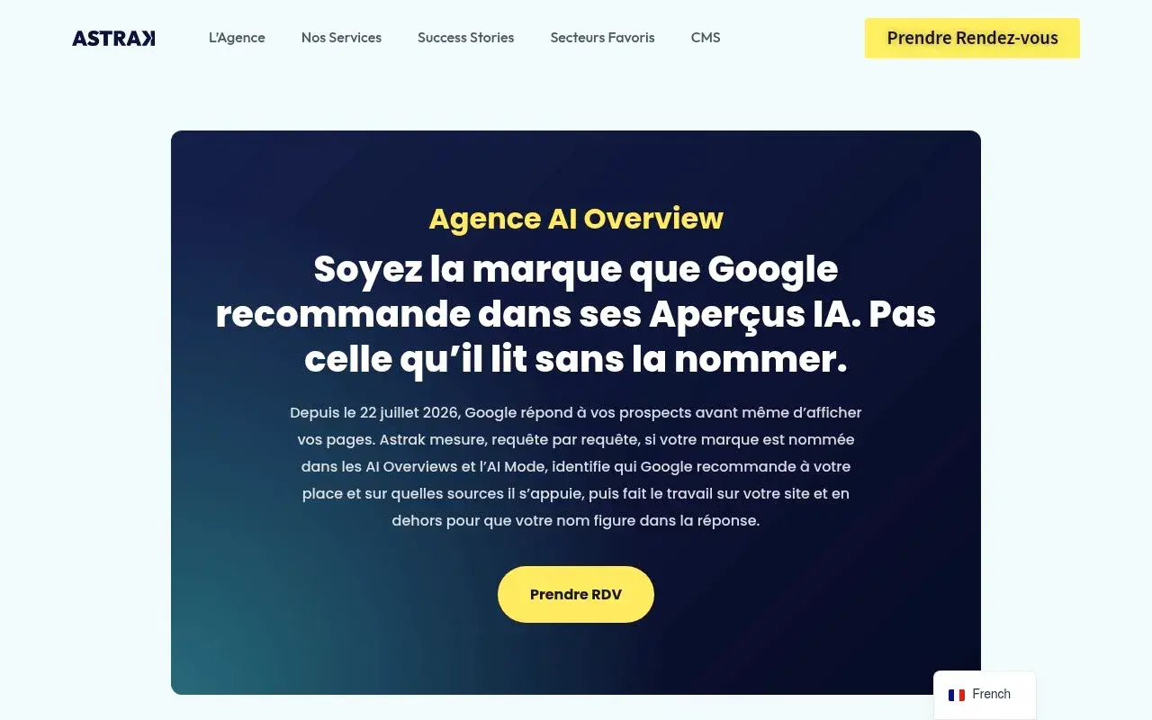 Comparatif des agences SEO AI Overview en France